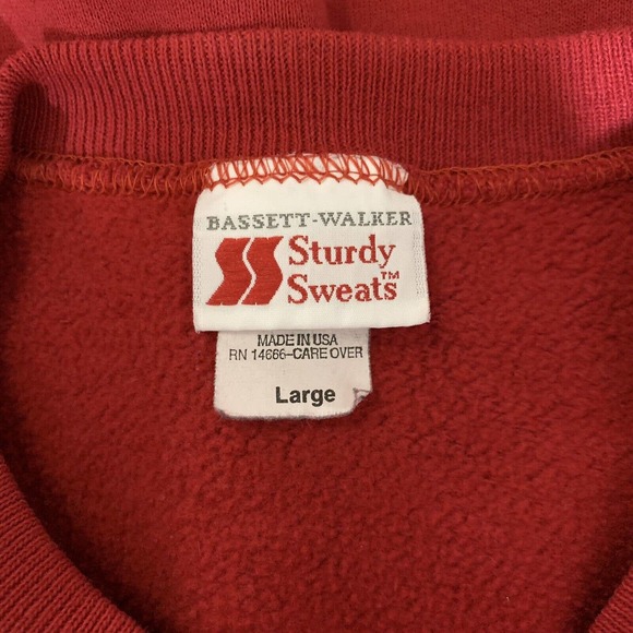 Vintage 90s Hard Rock Cafe Los Angeles LA Red Sweatshirt Large Sturdy Sweats B22 - Picture 7 of 9